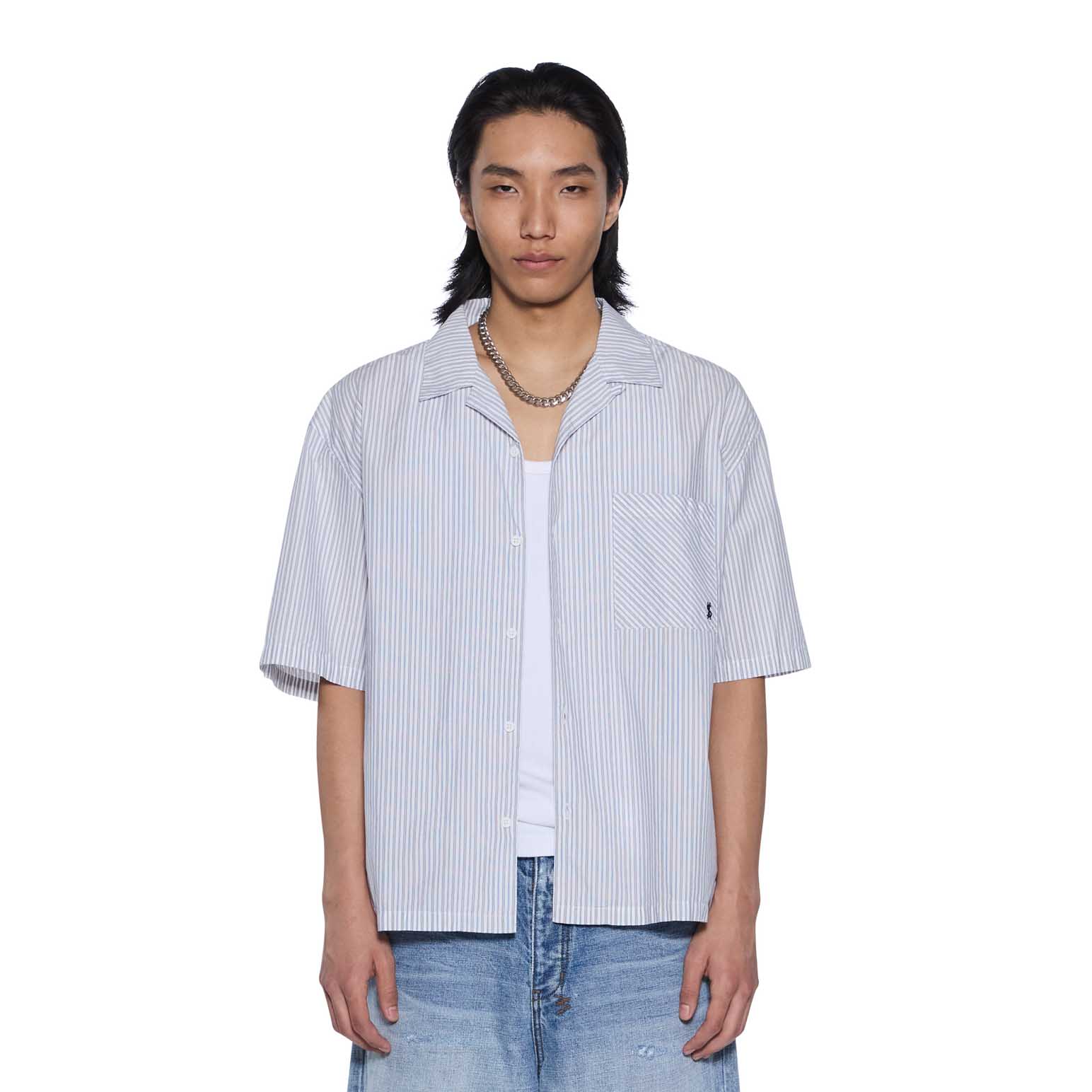 Ksubi Diner SS Shirt Blue Stripe